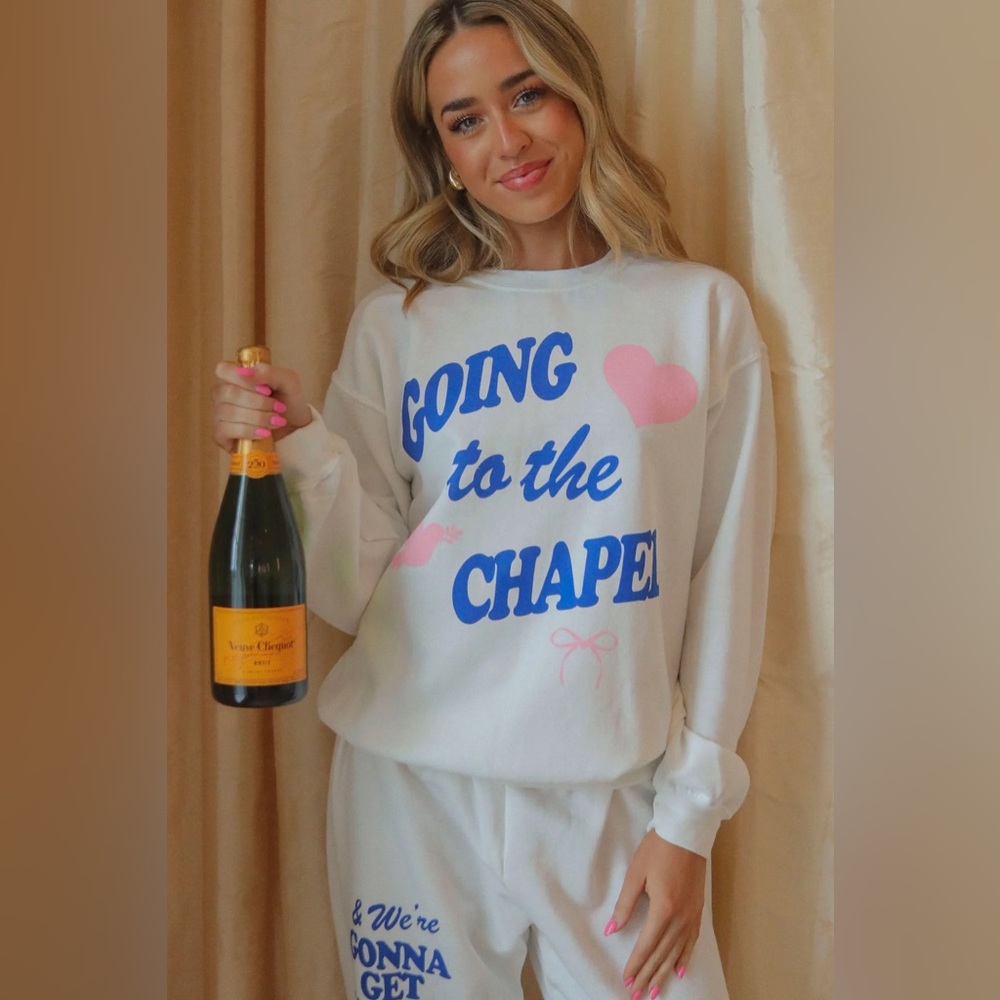 *24 HOUR SALE* Going To The Chapel White Sweatpants Set - Picture 9 of 11